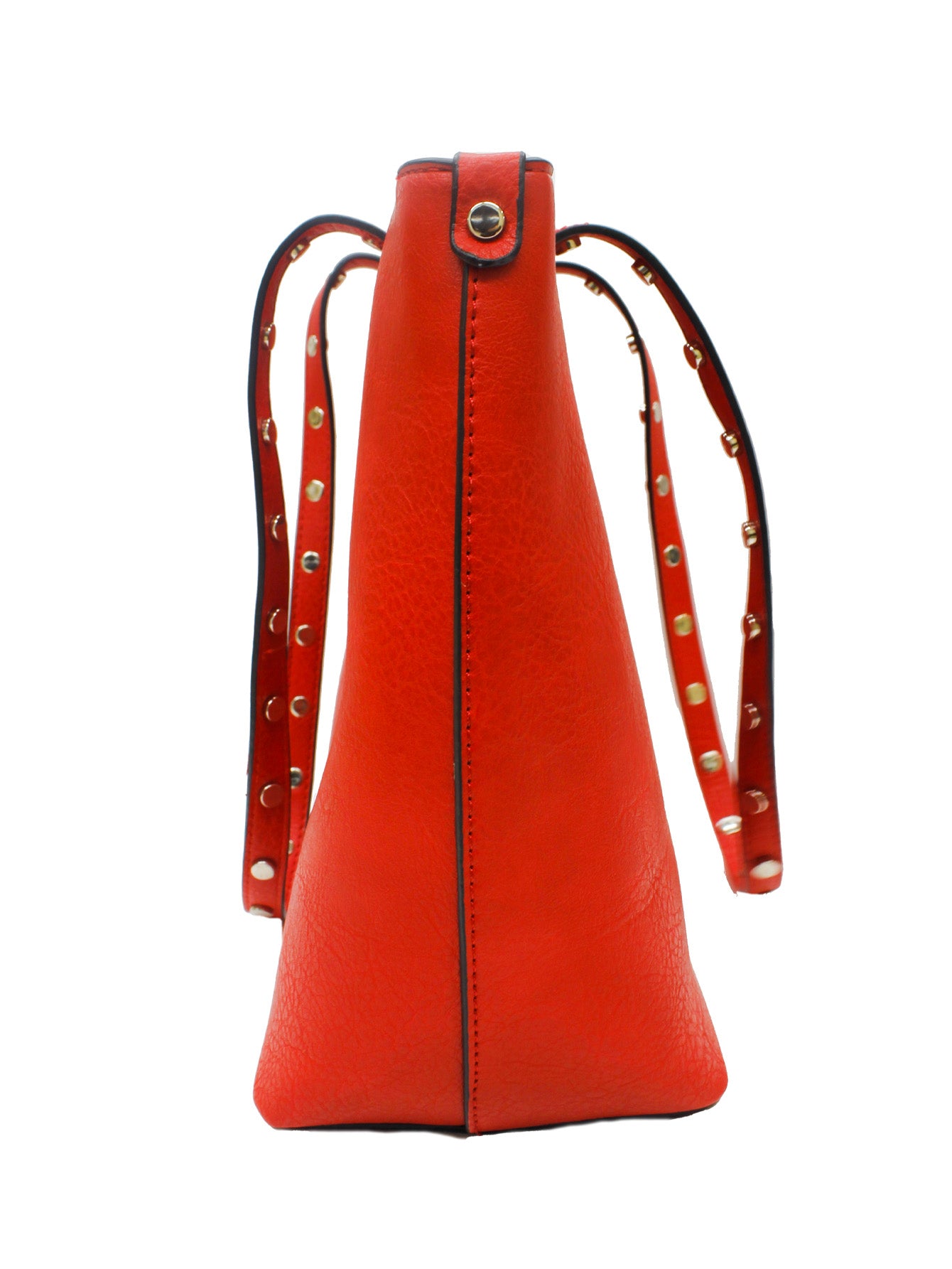 Elegante Bolso Tote De Hombro Rojo Lulu Para Mujer