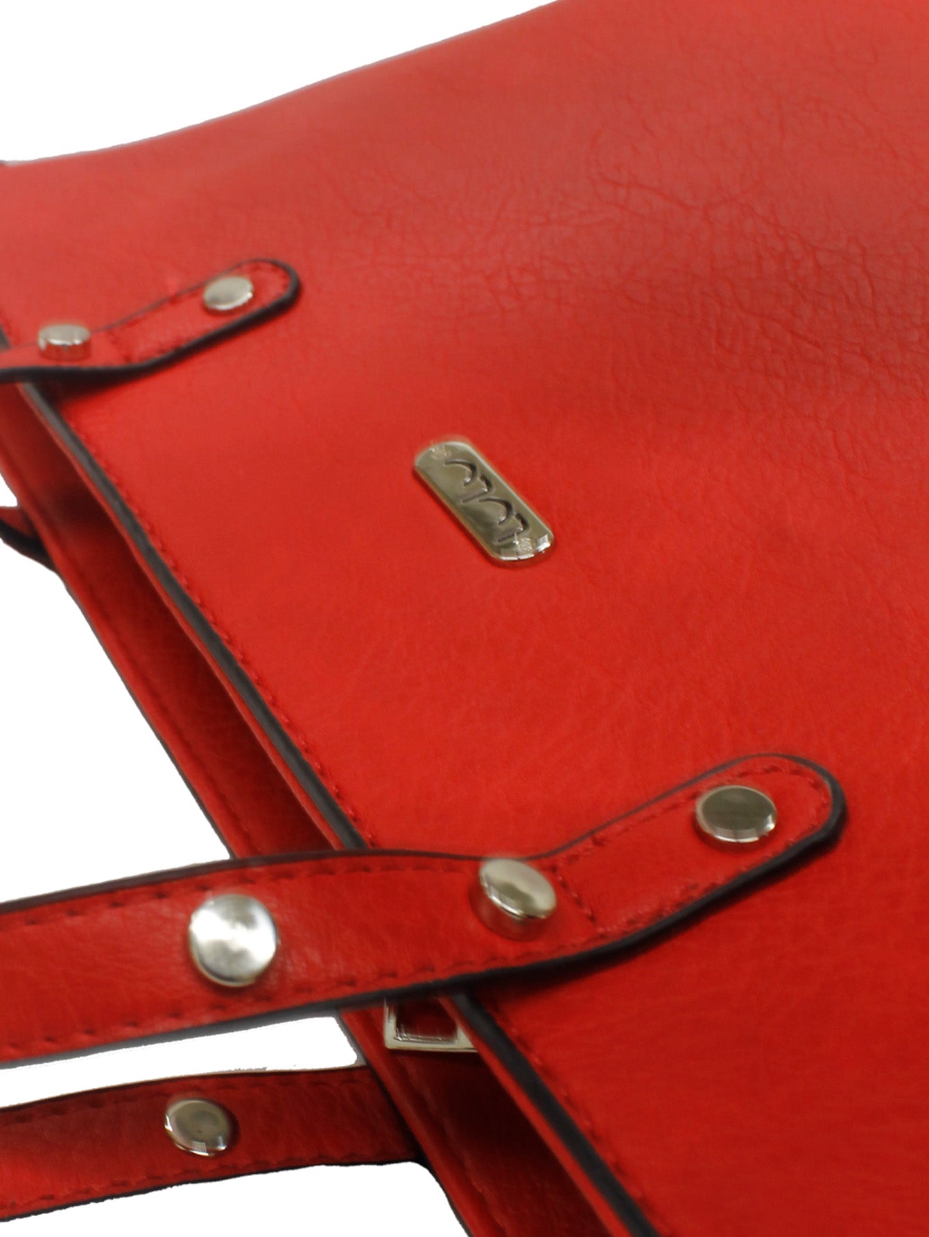 Elegante Bolso Tote De Hombro Rojo Lulu Para Mujer