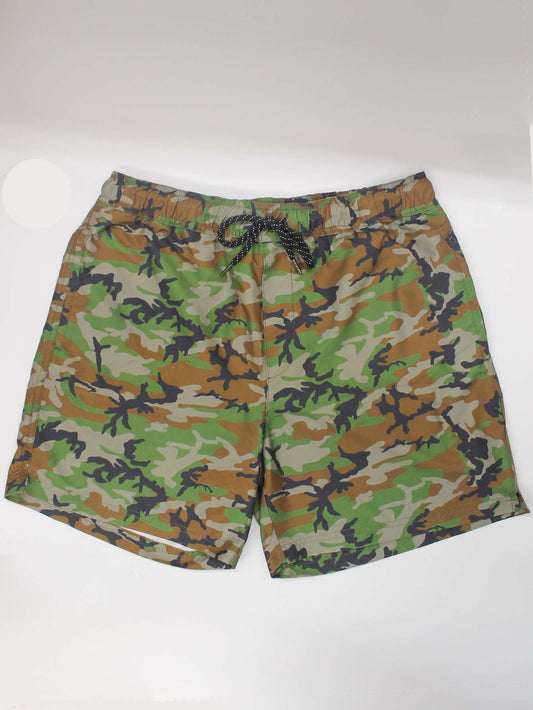 Traje De Baño Camuflaje Corto Playa Casual Para Hombre