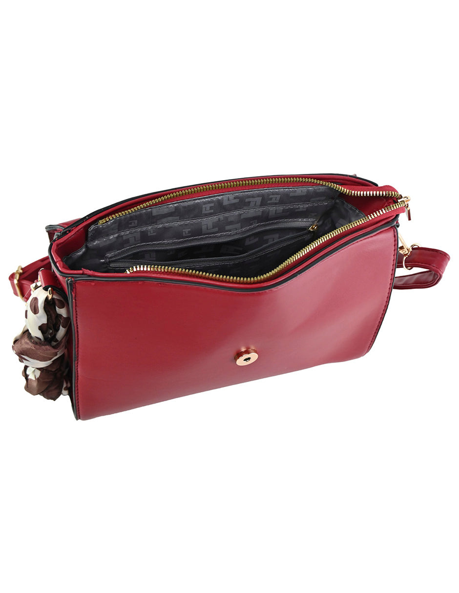 Bolsa [Ted Lapidus] tipo crossbody rojo