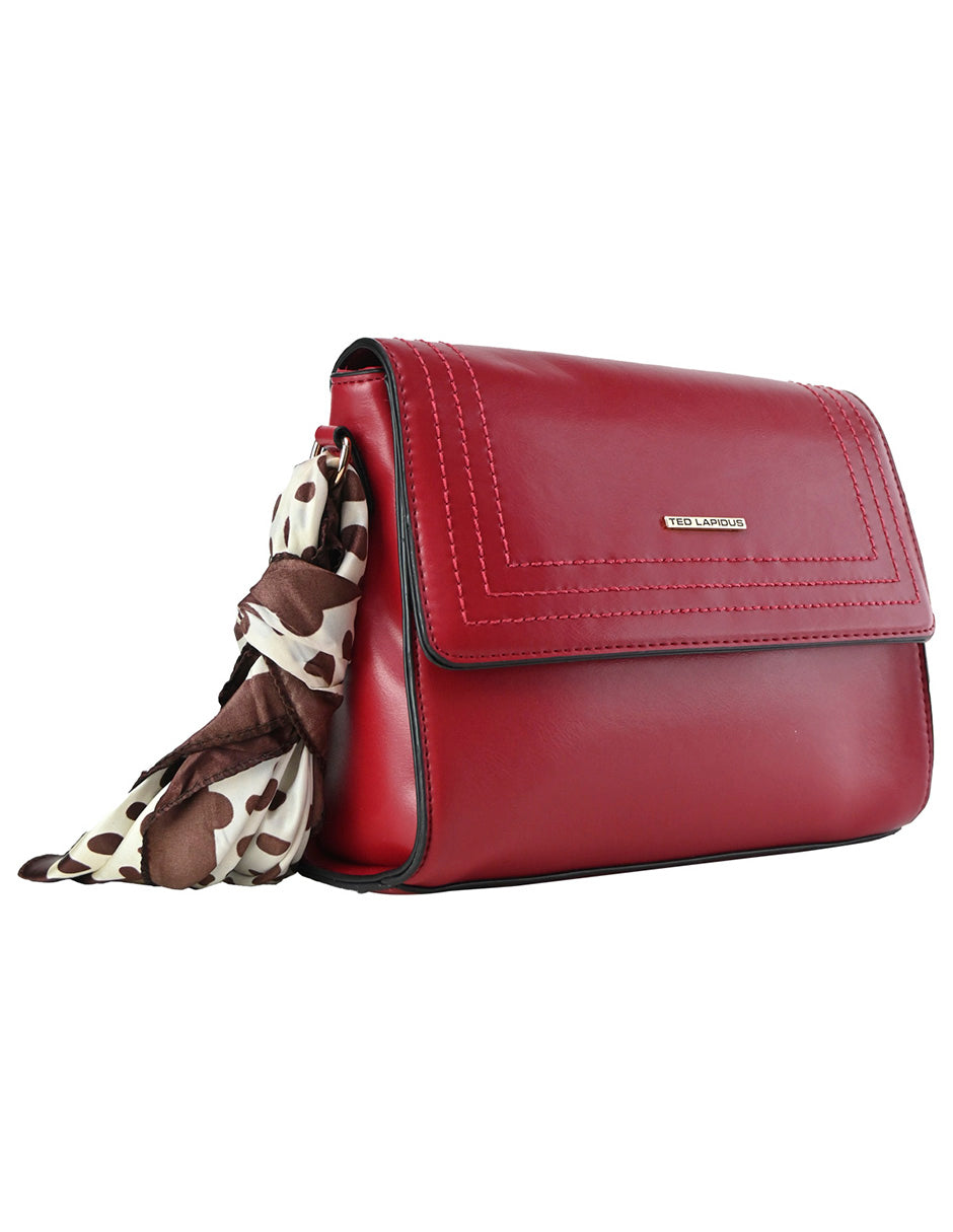 Bolsa [Ted Lapidus] tipo crossbody rojo