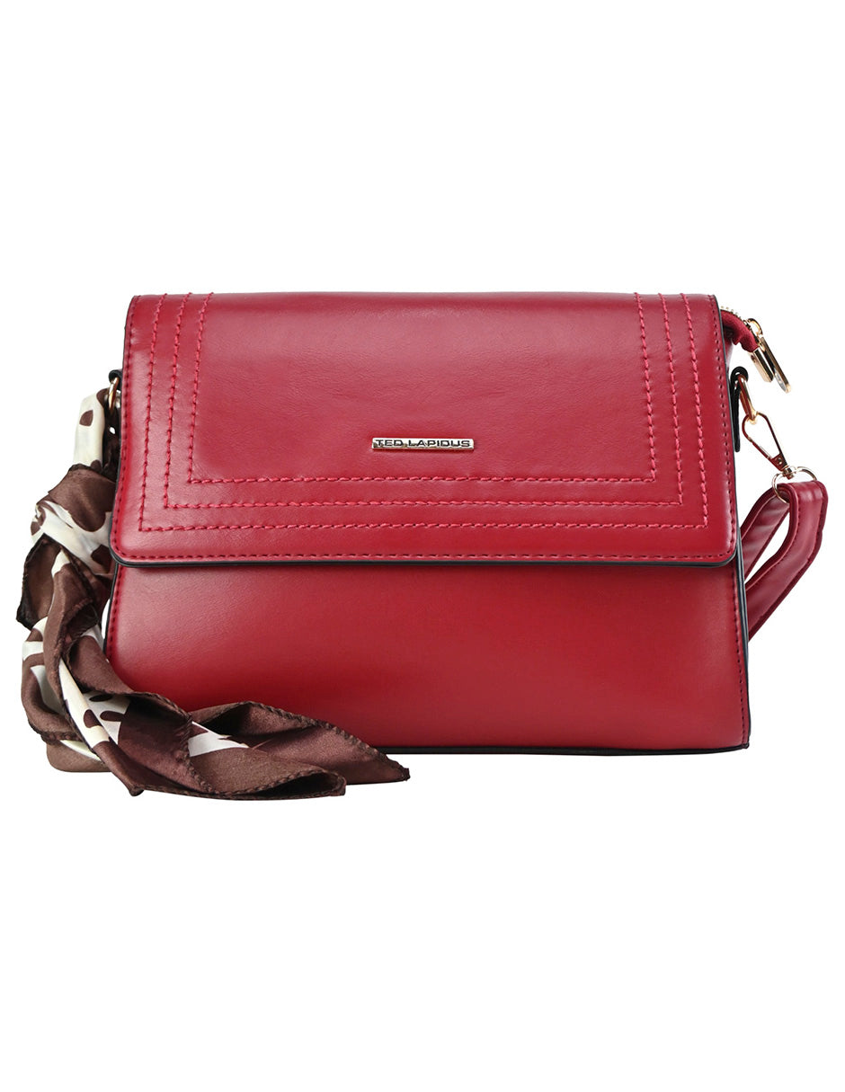 Bolsa [Ted Lapidus] tipo crossbody rojo