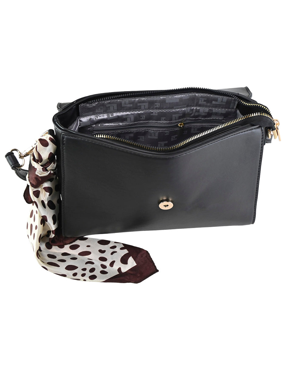 Bolsa [Ted Lapidus] tipo crossbody negro