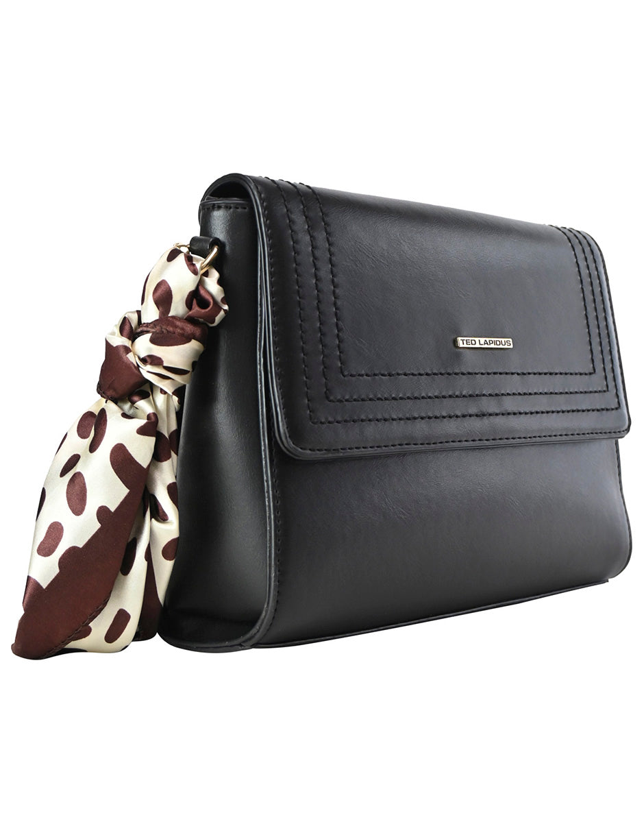 Bolsa [Ted Lapidus] tipo crossbody negro