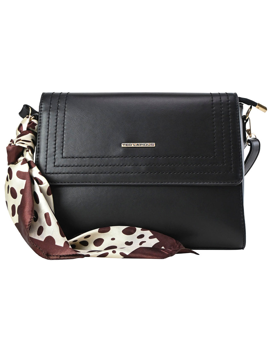 Bolsa [Ted Lapidus] tipo crossbody negro