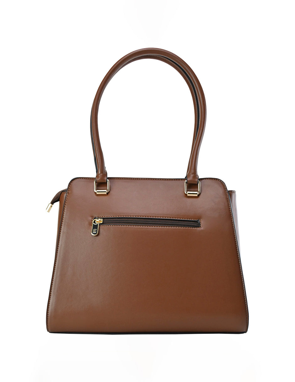 Bolsa Tote Grande Para Mujer Ted Lapidus Color Café