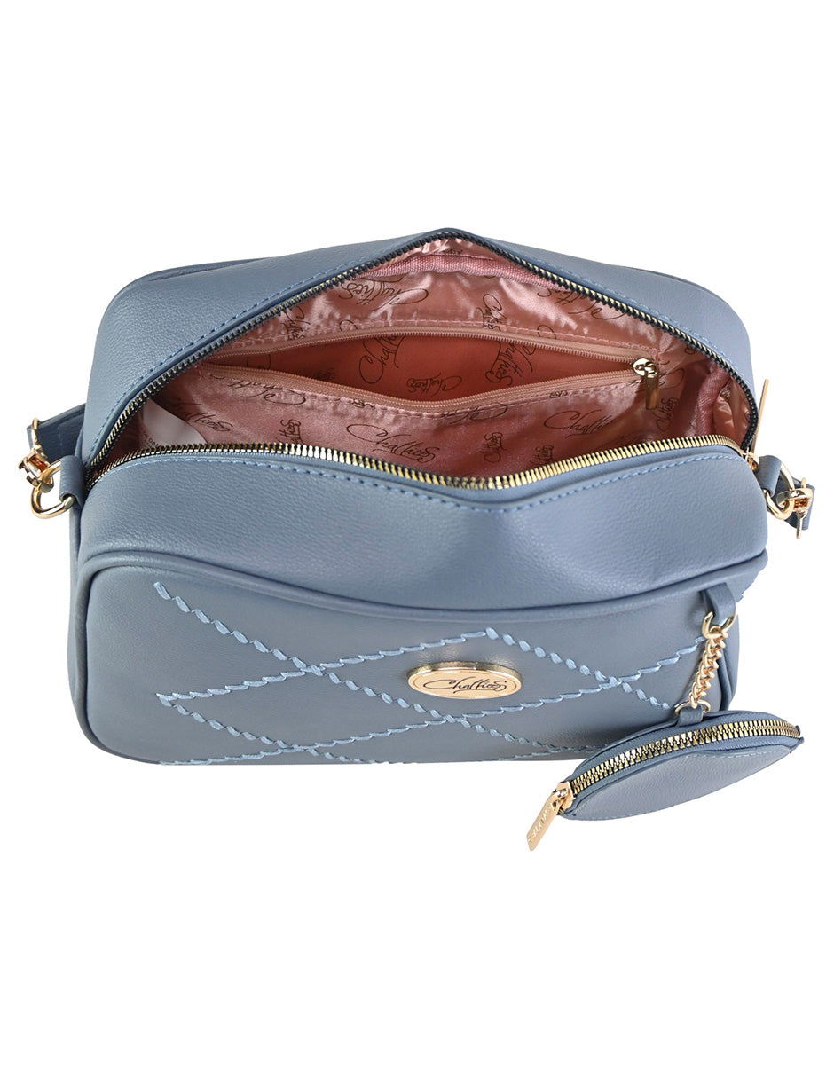 Bolso Bandolera Chatties Con Monedero Azul