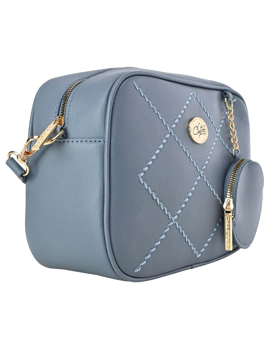 Bolso Bandolera Chatties Con Monedero Azul