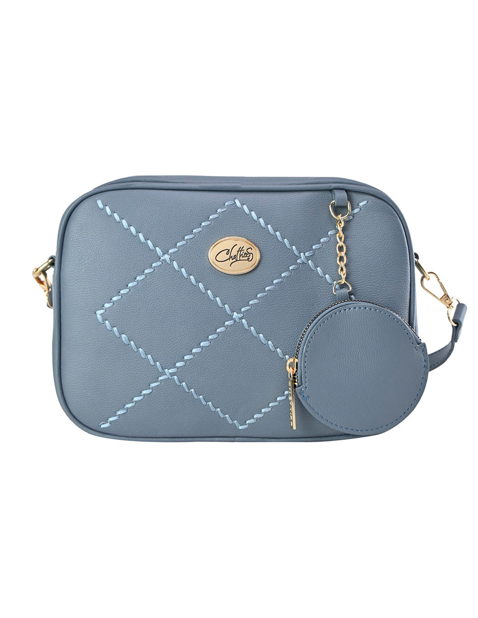 Bolso Bandolera Chatties Con Monedero Azul