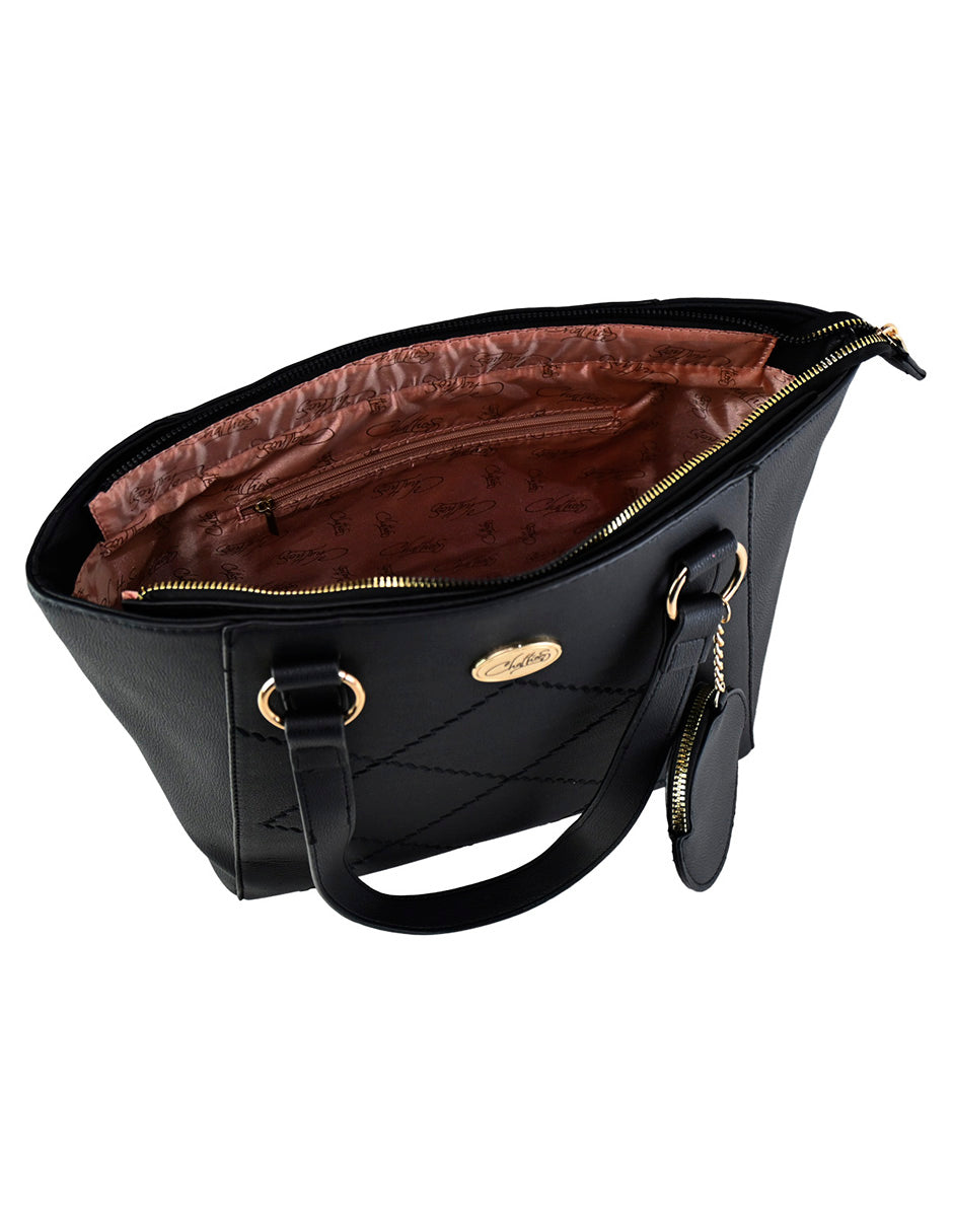 Bolso Negro De Mano Minimalista Para Mujer Chatties