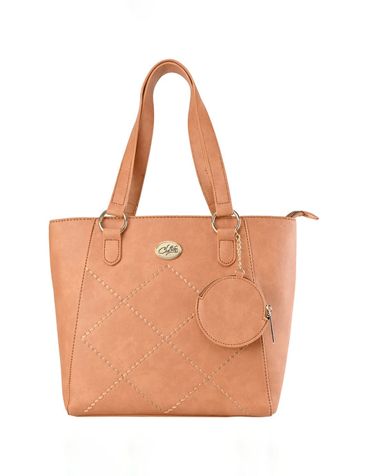 Bolso De Mano Minimalista Para Mujer Chatties Color Camello