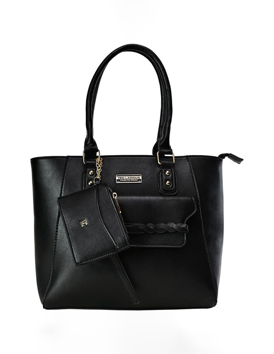 Bolso Tote Con Logo Ted Lapidus Color Negro