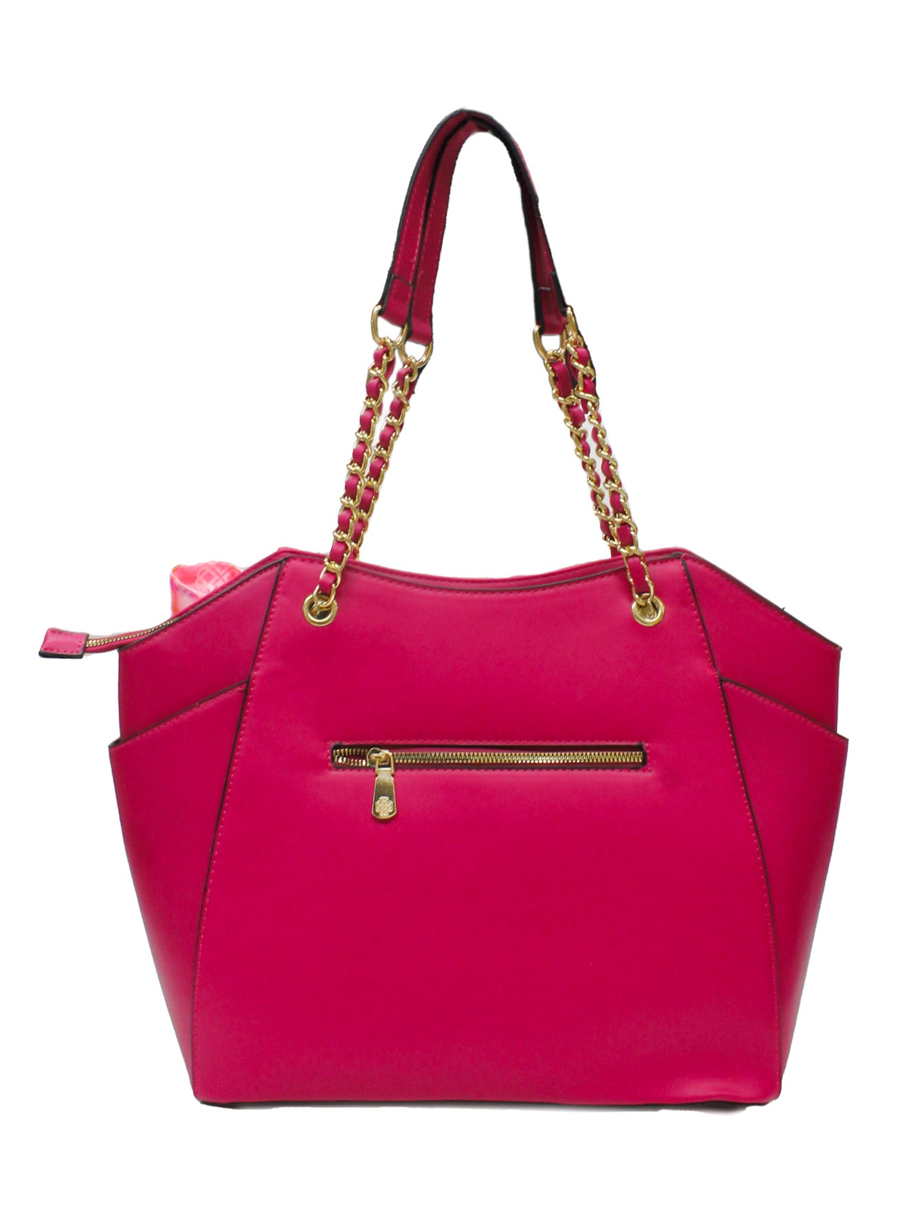 Bolso De Hombro Nicola Moretti Rosa Tote Con Pañuelo Decorativo