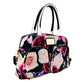 Bolsa [Baby Phat] tipo mini tote crossbody de nylon con asa a dos tonos y doble bolsa frontal con diseño floreado