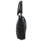 Bolsa [Ted Lapidus] tipo tote con diseño trenzado y listón decorativo color negro