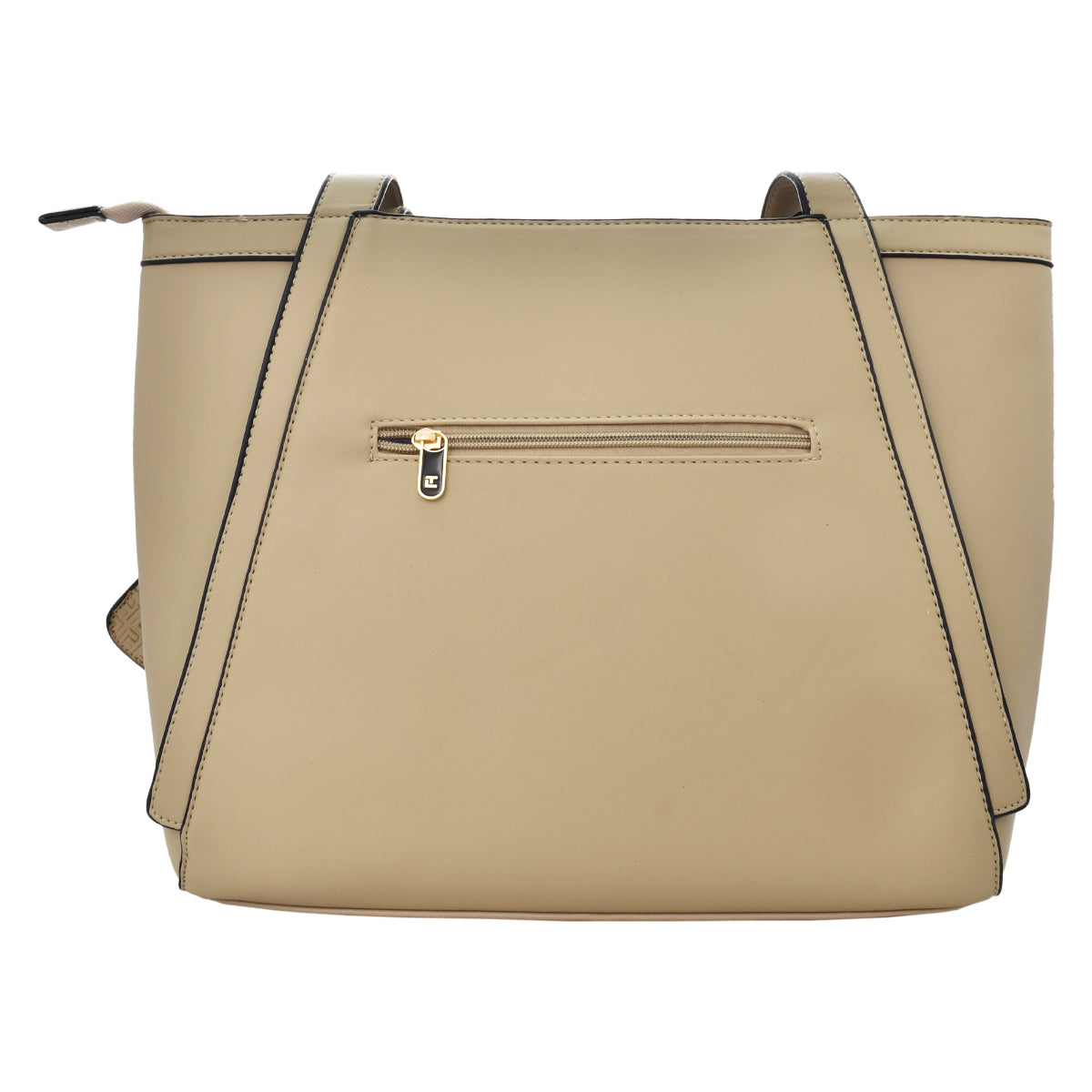 Bolsa [Ted Lapidus] tipo tote con monedero color gris pardo