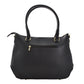 Bolsa [Baby Phat] tipo tote con diseño grabado, cadena y bolsa frontal color negro