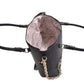Bolsa [Baby Phat] tipo tote con diseño grabado, cadena y bolsa frontal color negro
