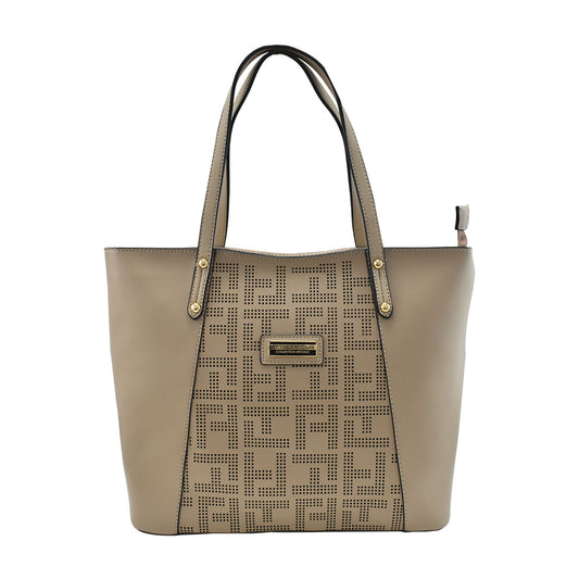 Bolsa De Dama [Ted Lapidus] Diseño Frontal Color Kaki