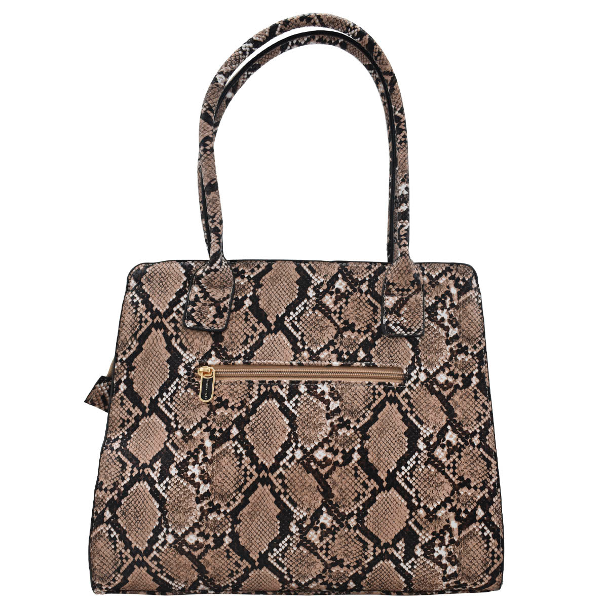 Bolsa Ted Lapidus Tote Animal Print Serpiente Rosa