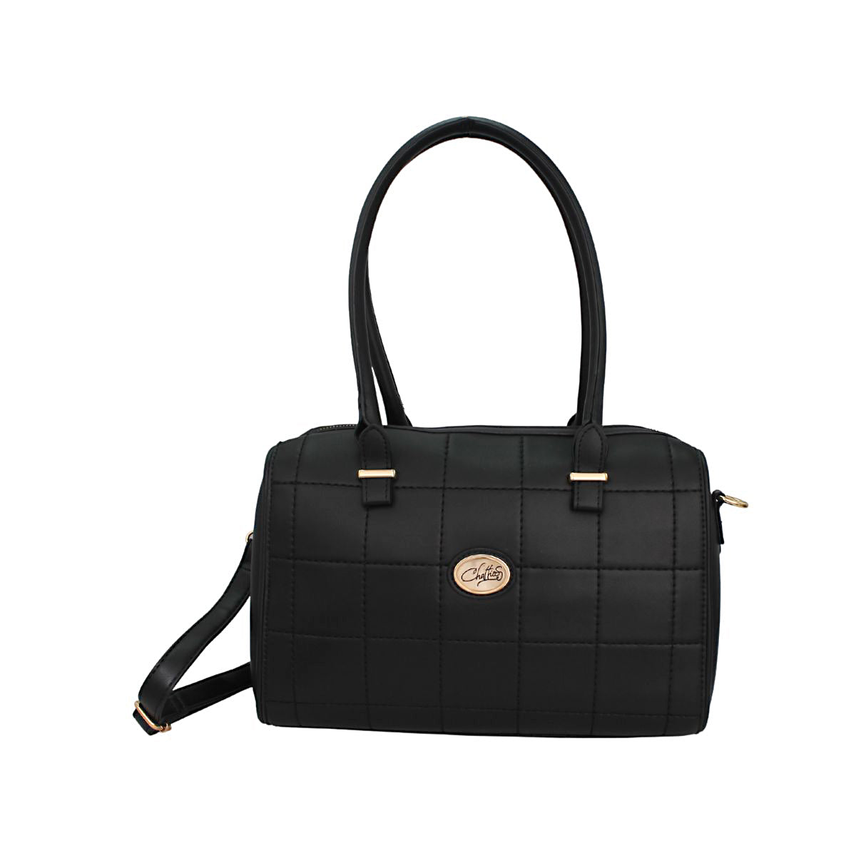 Bolsa Para Dama Tipo Bowling Diseño En Color Negro [Chatties]