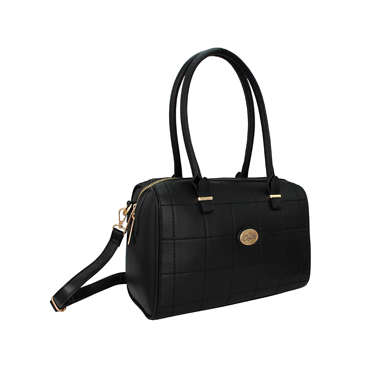 Bolsa Para Dama Tipo Bowling Diseño En Color Negro [Chatties]