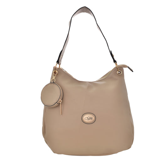 Bolsa De Dama Tote Con Accesorio Incluido Color Beige (Chatties)
