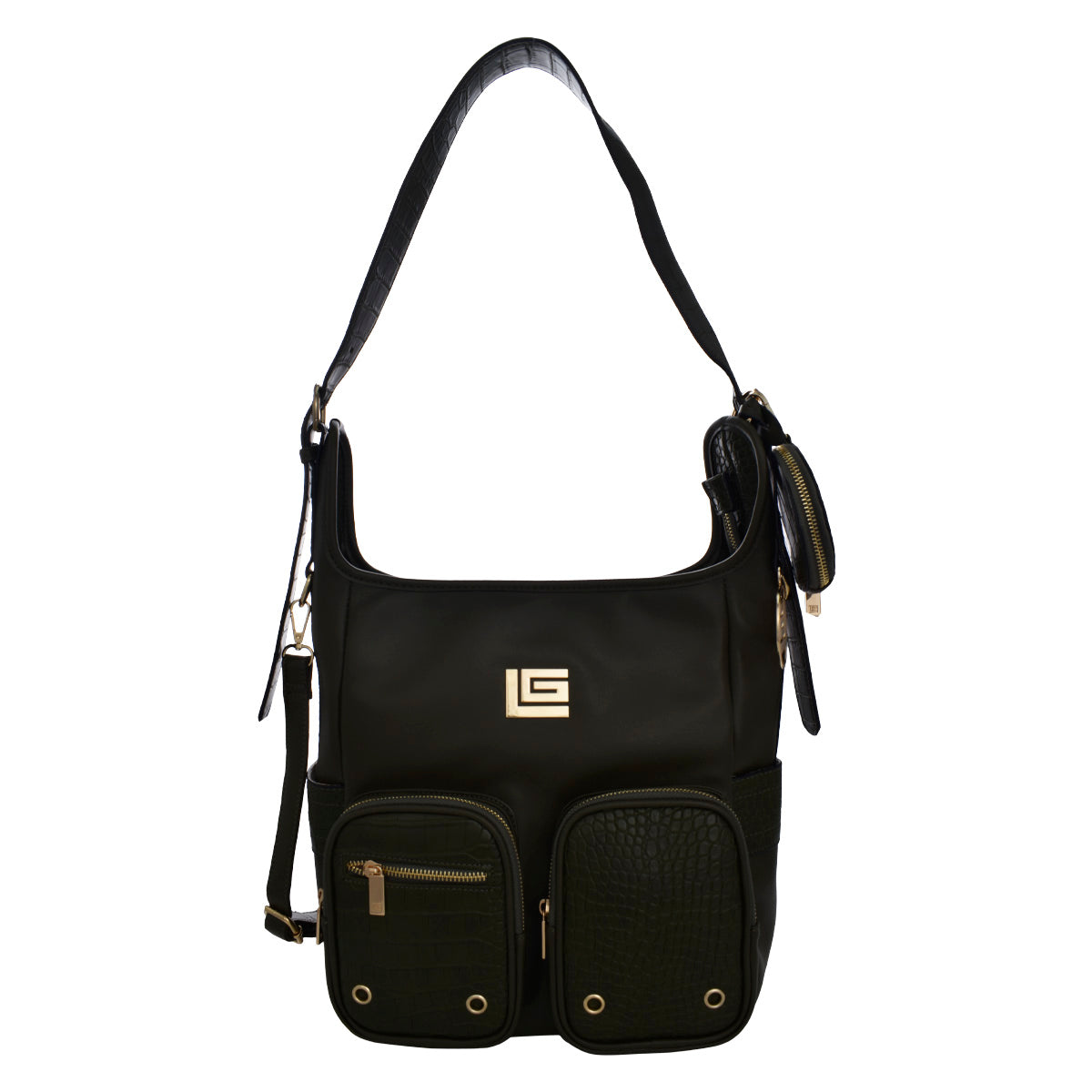 Bolsa (Guy Laroche) Tipo Tote Para Dama Diseño Verde Olivo Con Monedero Incluido