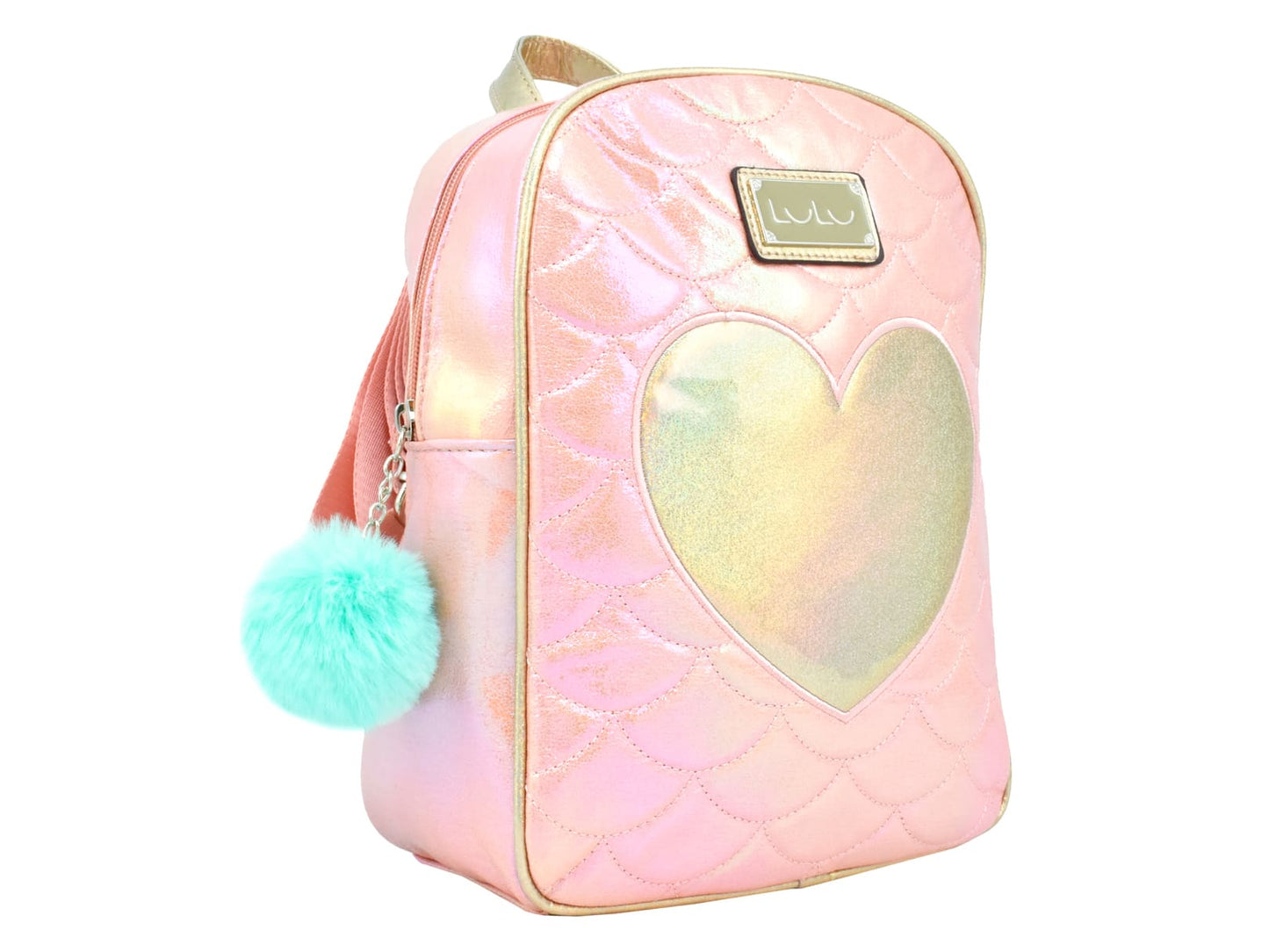 Mochila Backpack Lulu corazón Pompón Rosa