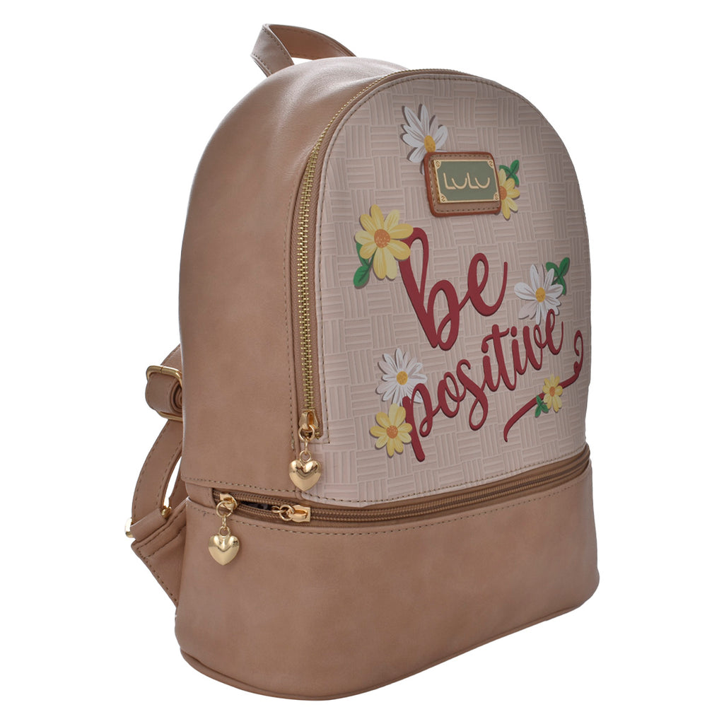 Mochila Lulu con Estampado Be positive