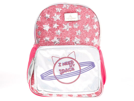 Mochila Baby Phat en tonalidades rosa, detalles en glitter