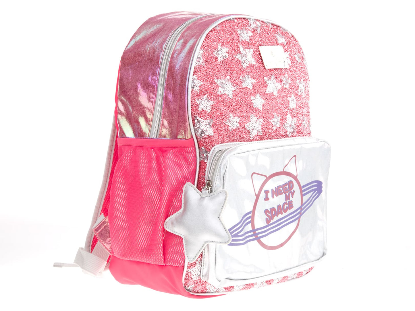 Mochila Baby Phat en tonalidades rosa, detalles en glitter