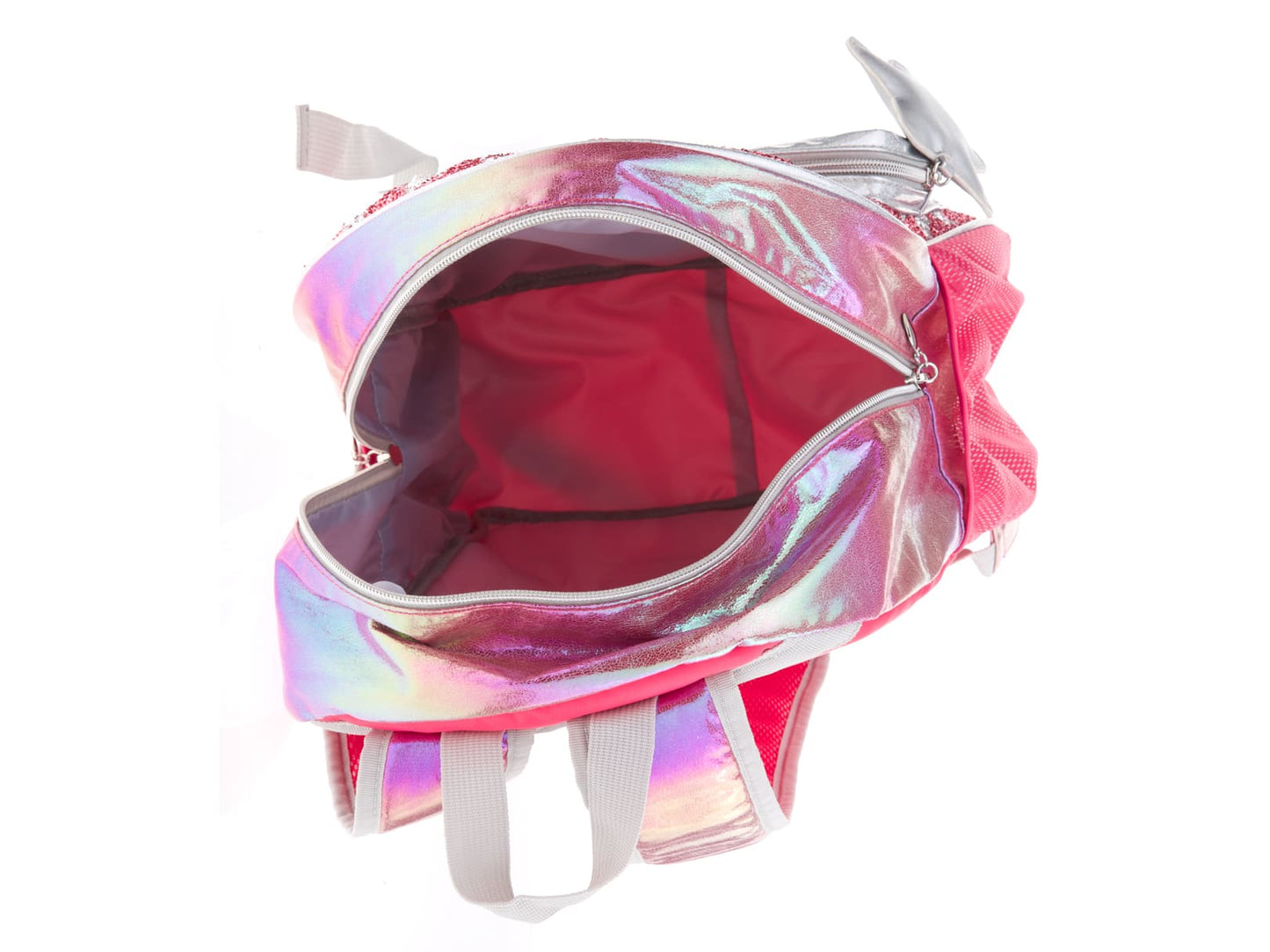 Mochila Baby Phat en tonalidades rosa, detalles en glitter