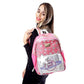 Mochila Baby Phat en tonalidades rosa, detalles en glitter