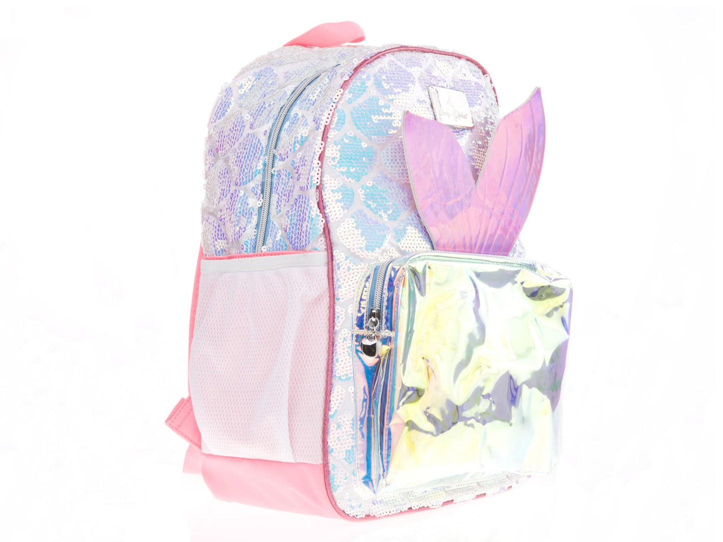 Mochila Baby Phat sirena rosa metálico con lentejuela