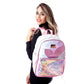 Mochila Baby Phat sirena rosa metálico con lentejuela
