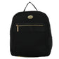 Backpack [Chatties] de nylon con bolsa frontal color negro
