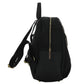 Backpack [Chatties] de nylon con bolsa frontal color negro