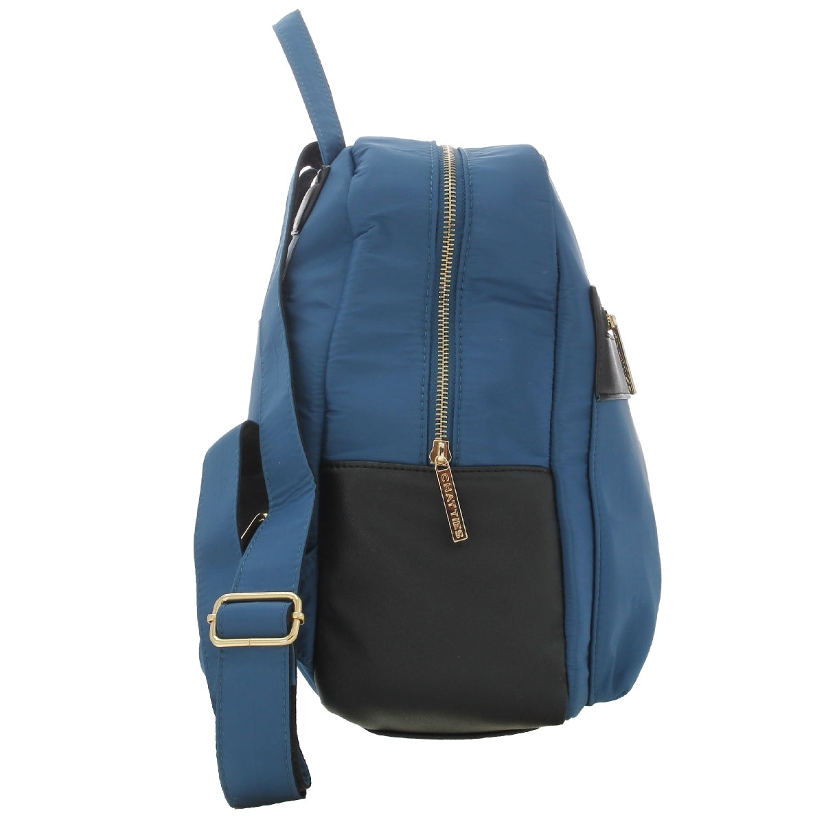 Backpack [Chatties] de nylon con bolsa frontal color navy