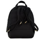 Backpack [Chatties] con doble bolsa y diseño de estoperoles color negro