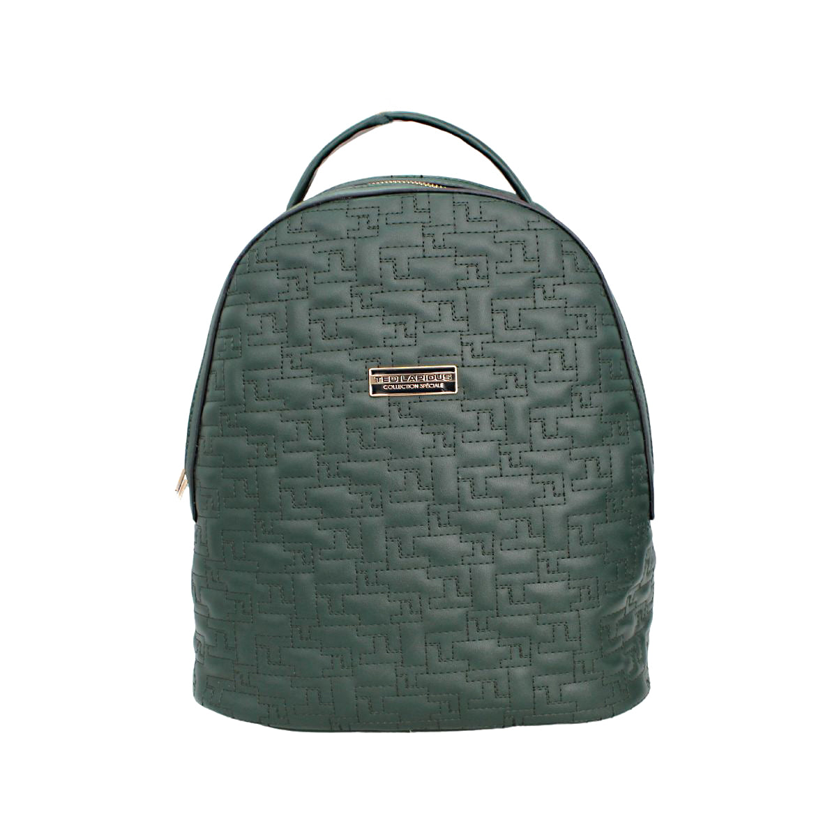 Mochila Tipo Backpack Para Dama [Ted Lapidus] Color Verde Texturizado