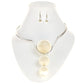 Set Collar y Aretes Chatties Perlas Grandes Plata
