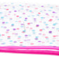 Cosmetiquera en forma de folder Peschelle transparente con puntos de colores
