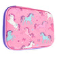 Lapicera escolar para niña Peschelle rígida con diseño de unicornios color rosa