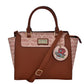 Bolsa [Lulu] tipo tote crossbody con diseño de cámaras color camel