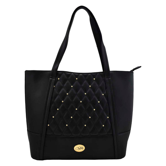 Bolsa [Chatties] Tote Color Negro Diseño Frontal