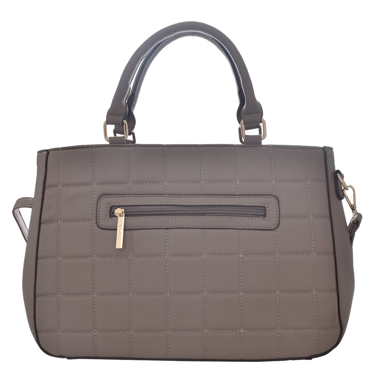 Bolsa Chatties Diseño Cuadros Tipo Tote Con Correa Kaki