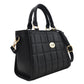Bolsa Para Dama Chatties Cuadros Tipo Tote Con Correa Color Negro