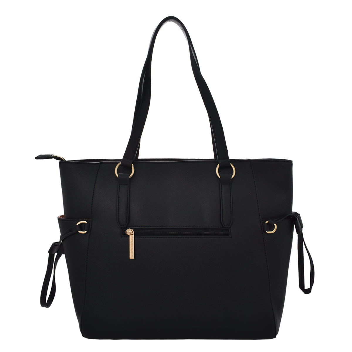 Bolsa De Dama Tote (Chatties) Con Monedero y Cadena Color Negro