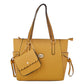 Bolsa De Dama Tote (Chatties) Con Monedero y Cadena Color Mostaza